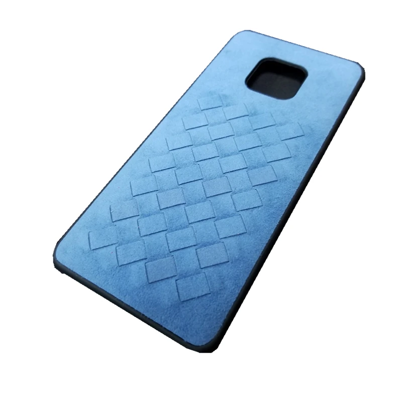 Светло-голубой Чехол из замши для samsung Galaxy S8, S9, S10, Note 10 Plus, 9, 8 Plus, роскошный чехол, ручная работа, плетение, флип, Меховой чехол, Капа - Цвет: Светло-голубой