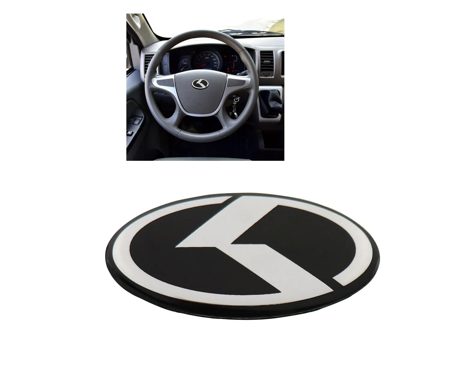 

Black K Logo for OPTIMA K5 SOUL Sportage 2011-2016 Steering Wheel Horn Cap Emblem Badge Sticker
