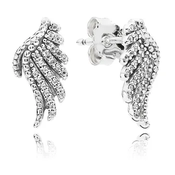 

Cross Border Classic S925 Silver Magnificent Feather Angel Wing Ear Studs Pure Silver Ear Jewelry Earrings