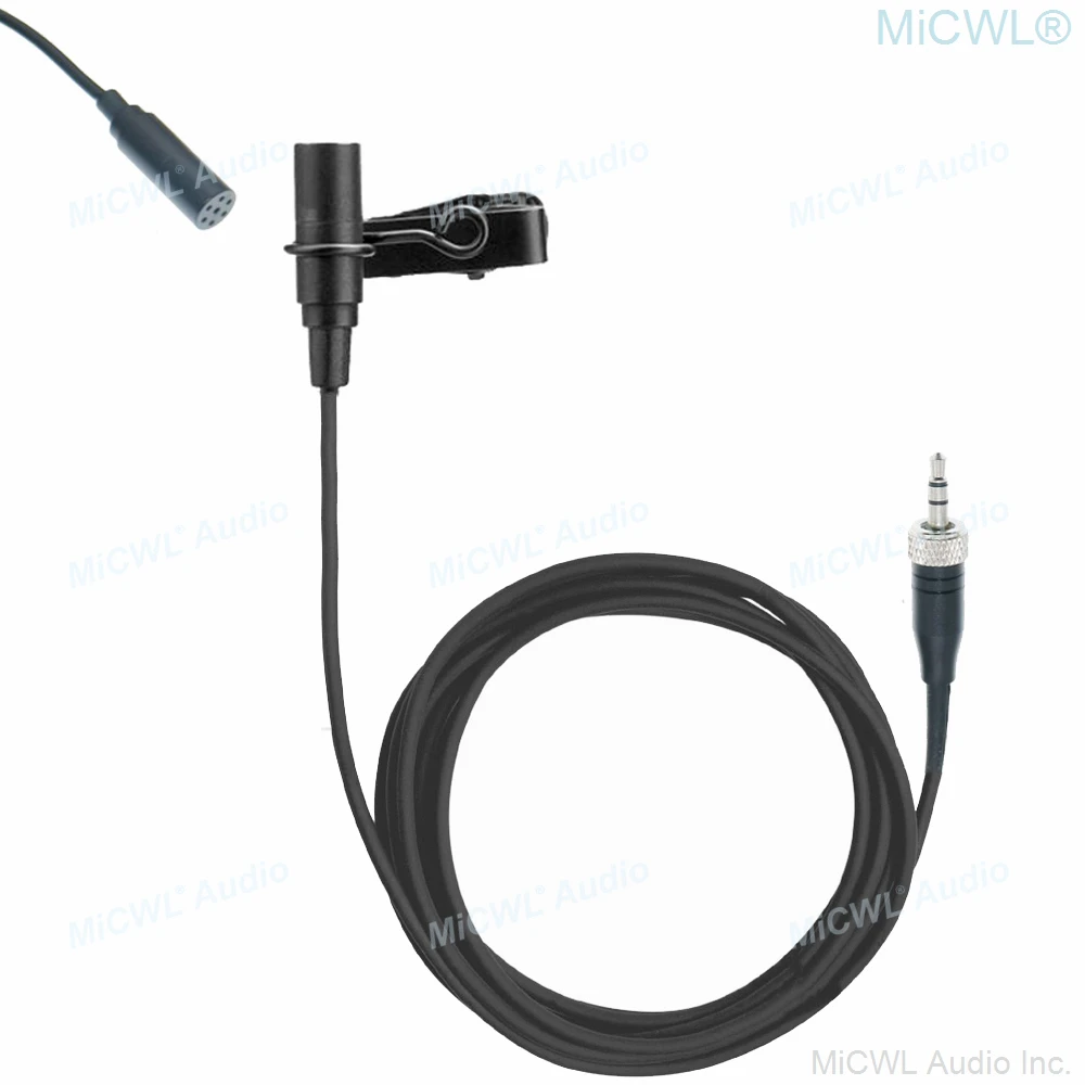 Microfono Con Risvolto Lavalier Con Fermacravatta Me2 Nero Per Sistema Wireless Clip-On Sennheiser G2 G3 G4 Mke2