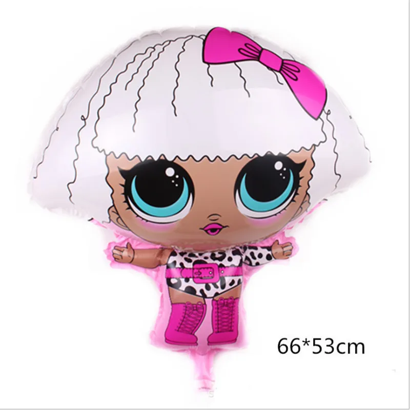 1 кукла-сюрприз принцесса воздушный шар для детского дня рождения украшение гелиевый алюминиевый шар - Цвет: Шоколад