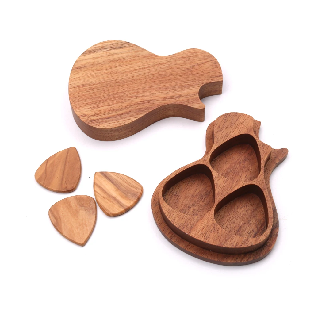 

3 Pieces / Set Of Guitar Picks Handmade Wooden Acoustic Guitar Electric Bass Guitar Pick Tuning Instrument Guitar Parts
