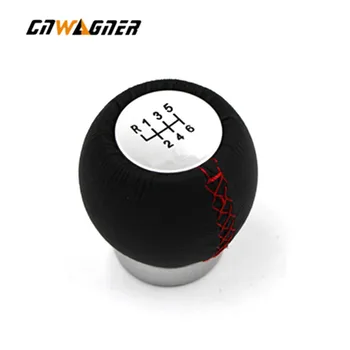 

6 speed Manual Auto Car Leather Shifter Shift Knob Cover Stitch Shifter Lever For Toyota TRD car accessories