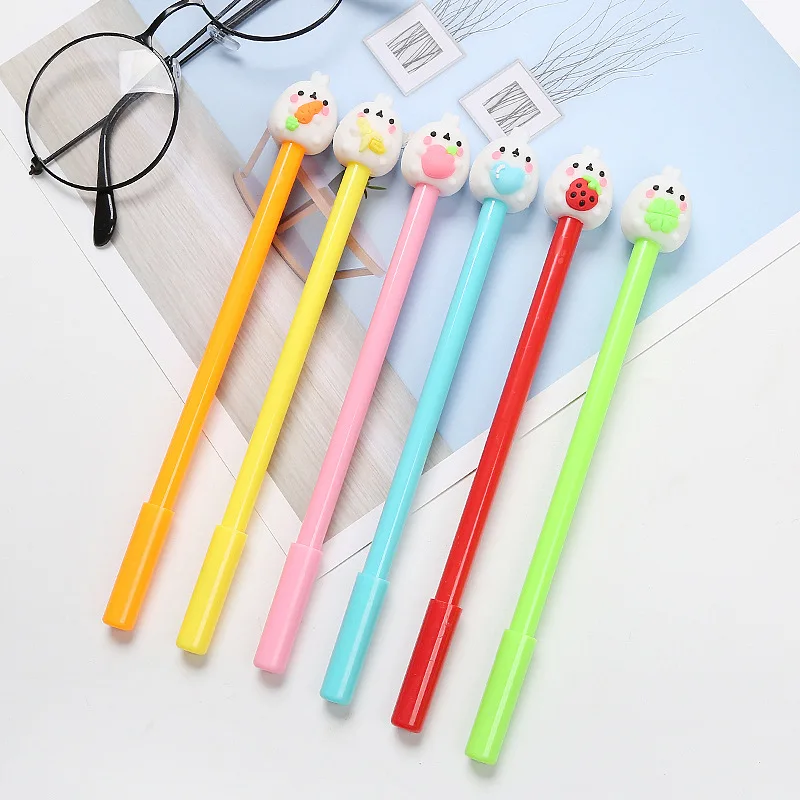Кавайные ручки Cute Molang Rabbit gel с черными чернилами 0 5 мм перьевая ручка Канцтовары