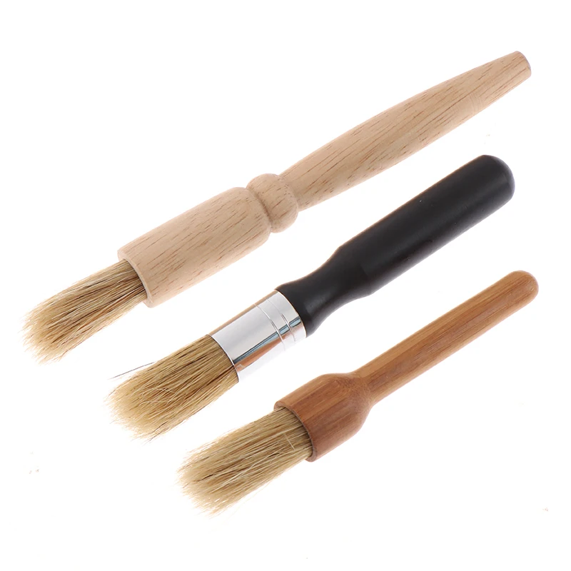 Brosse Barista Pour Machine à Café - Poils Naturels, Manche En Bois, Nettoyage Porte-filtre Et Moulin