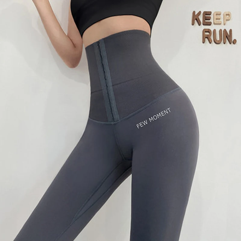 2021 Fitness Pants Women's Corset Hip Lift Postpartum Shaping Yoga High Waist Tights Push Up Running Women Gym Fitness Leggings