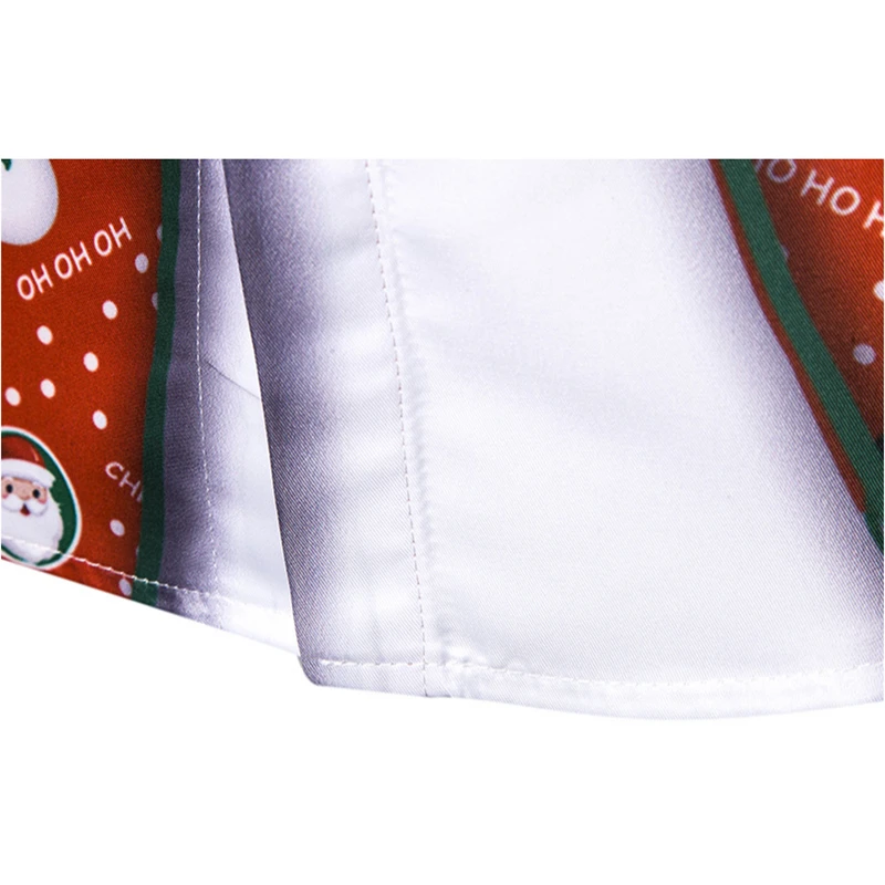 Забавный поддельный смокинг цифровая печать на пуговицах Рождественская рубашка для мужчин рождественские праздники с длинным рукавом Мужские новогодние майки негабаритных размеров
