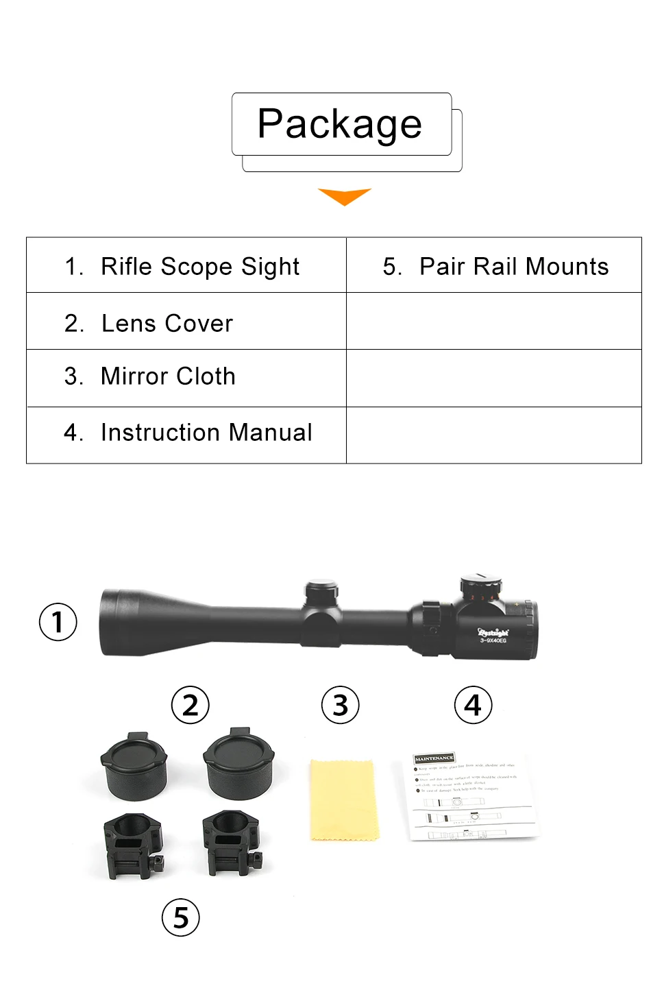 B BESTSIGHT 3-9x40eg оптические Прицелы Охотничьи красные зеленые с подсветкой сетка снайперская винтовка прицел Luneta Para Rifle Caza