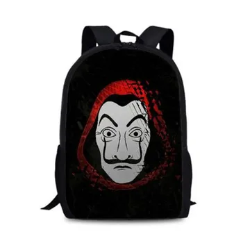 

New La casa de papel Boys&Girls Backpack for School 3d Cartoon TV Schoolbag for Teenager Kids Book Bags