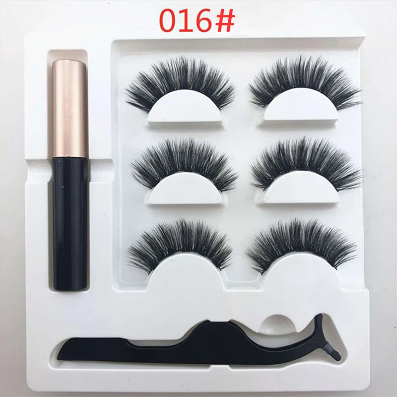 Waterproof Long Lasting Eyeliner False Eyelashes Makeup Kits Magnetic Eyeliner Liquid Eyeashes Kit