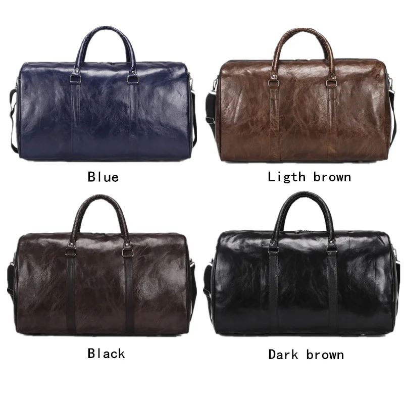 Travel Bags Duffel Bag Leisure Bag Leather Travel Bag Large Duffle Independent Big Fitness Bags Handbag Luggage Shoulder Black Men Fashion Zipper Pu