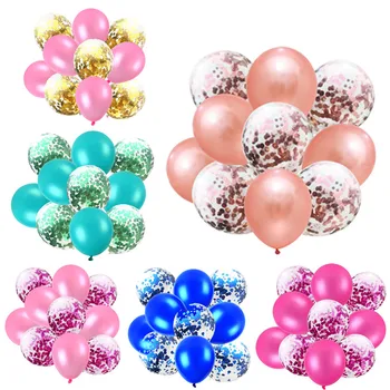 

10pcs/lot 12inch Latex Balloons And Colored Confetti Birthday Party Decorations Mix Rose Wedding Decoration Helium Ballon