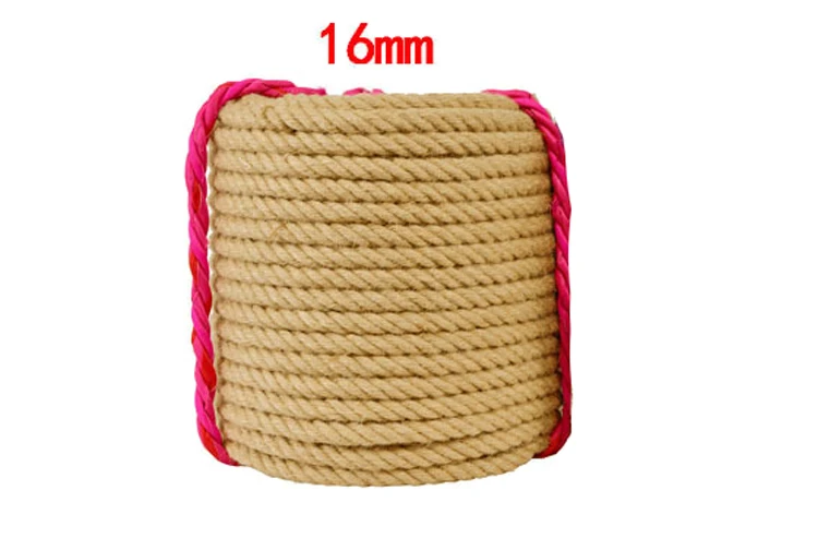 16mm Jute Hemp Rope Natural Thick Rope Craft Twine For Gardening