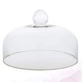 

1Pc Transparent Dust-proof Glass Cover Food Cake Cover Durable Food Protective Cover (Diameter 21CM, High 14CM, Foam Pack)