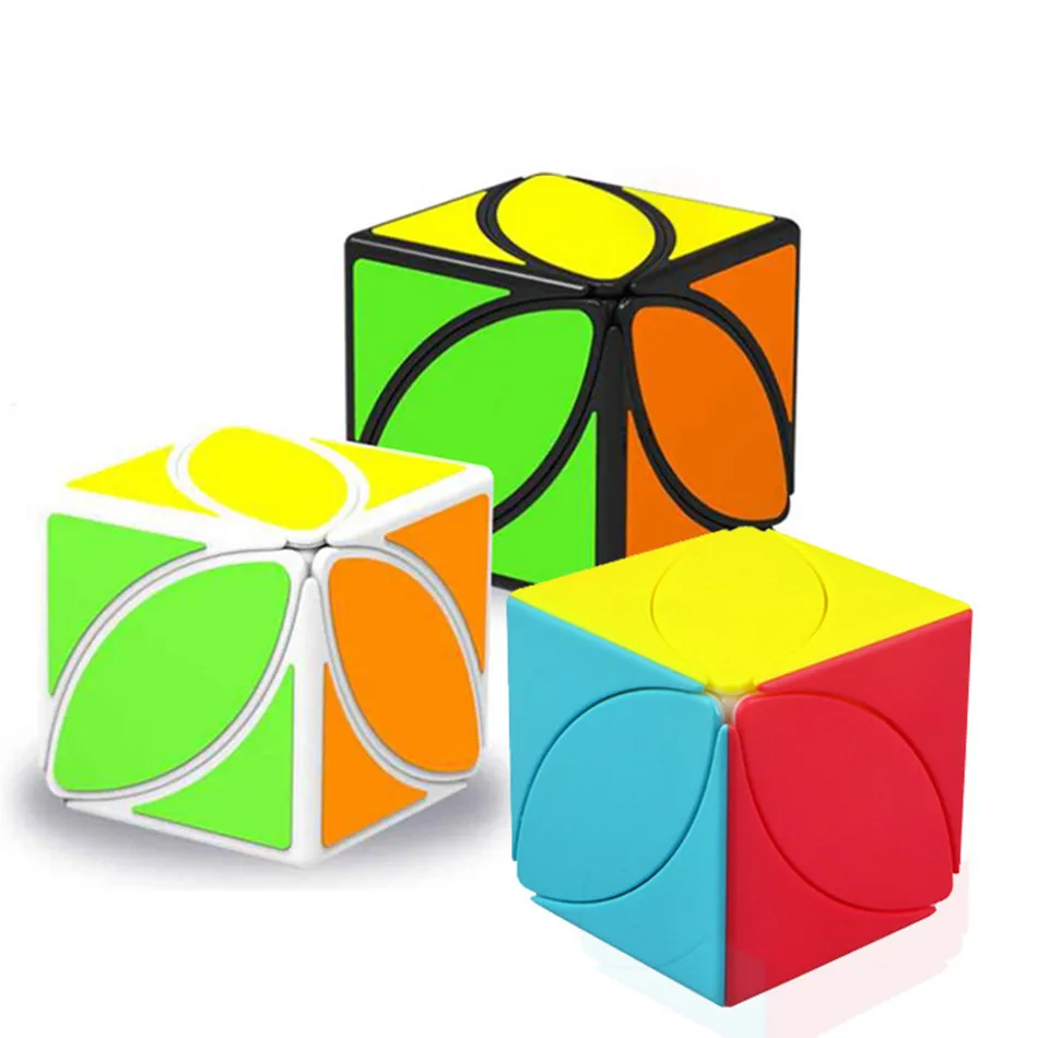 

QiYi Mofangge Maple Ivy Magic Cube The Skew Cube Twist Cubes of Leaf Line Puzzle 56mm Magic Cube Educational Toys