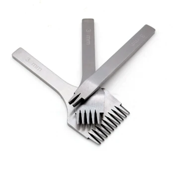 

3.0mm Leather Stitching Punch Tool Chisel Leather Perforator Tool Set Craft Polishing Fork Lace Stitching