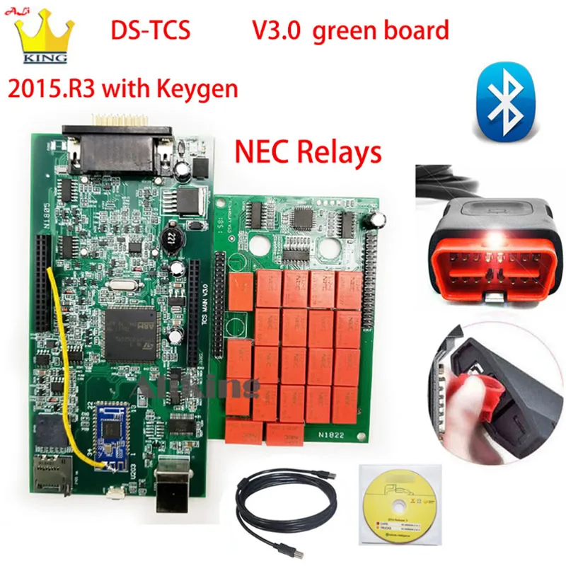 S + AK DS150E с 9241 чипом DS TCS Pro программного обеспечения 2017R1/2016 0 Keygen OBD2 диагностический