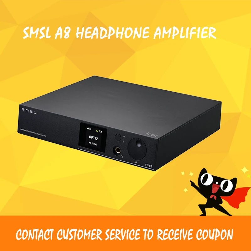 SMSL A8 ICEpower 125W Hifi Audio Digital USB DAC+Headphone Amplifier+Power Amp+Decoder DSD AK4490+TPA6120 All-in-one Machine