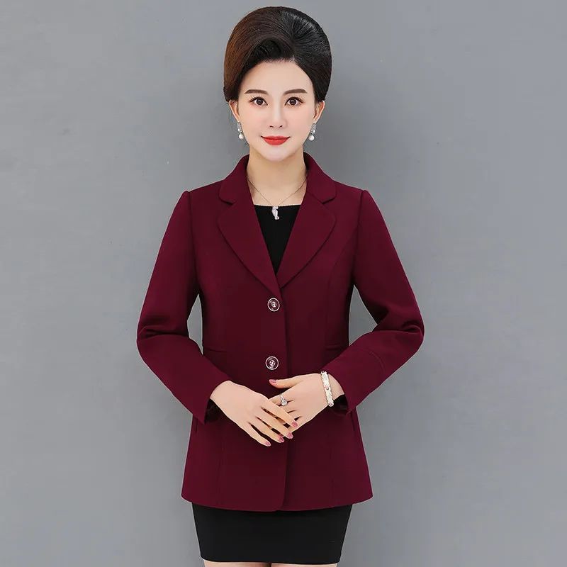UHYTGF, Женская Весенняя осенняя куртка, однобортная, короткая, 5XL размера плюс, пальто с отворотом, элегантные женские тонкие куртки, chaqueta mujer 575