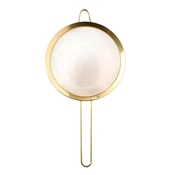 

Stainless Steel Fine Mesh Oil Strainer Golden Flour Sifter Sieve Colanders Flour Coffee Mesh Filter Baking Tools Kitchen Bakewar