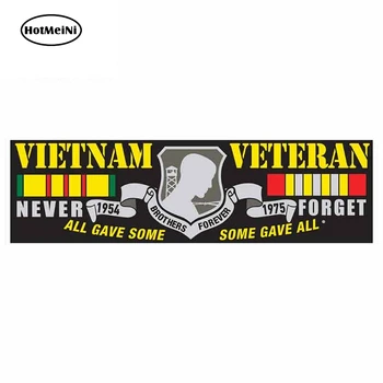 

HotMeiNi 13cm x 3.8cm for Vietnam Veteran Never Forget Military Cartoon Car Stickers Vinyl JDM Bumper Truck Graphics Decal