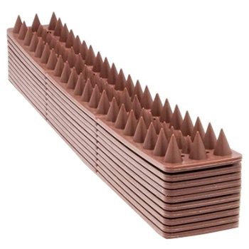 

10Pcs Brown Plastic Anti-Theft Fence Wall Nail Anti Bird Thorn Fence Fence Drive Bird Thorn