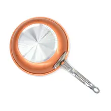 24 см антипригарная сковорода медный стиль алюминиевый сплав сковороды посудомоечная машина печь безопасная посуда LBShipping