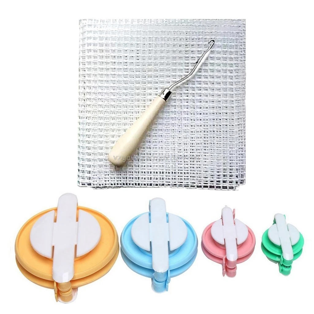 Pompom Maker Fluff Ball Weaver Crochet Needle Mesh Net Cloth Knitting DIY Tool N06 19 Dropship