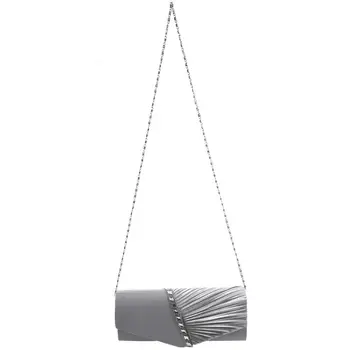 

ASDS-Ladies Diamond Ruffle Party Prom Bridal Evening Envelope Clutch Bag