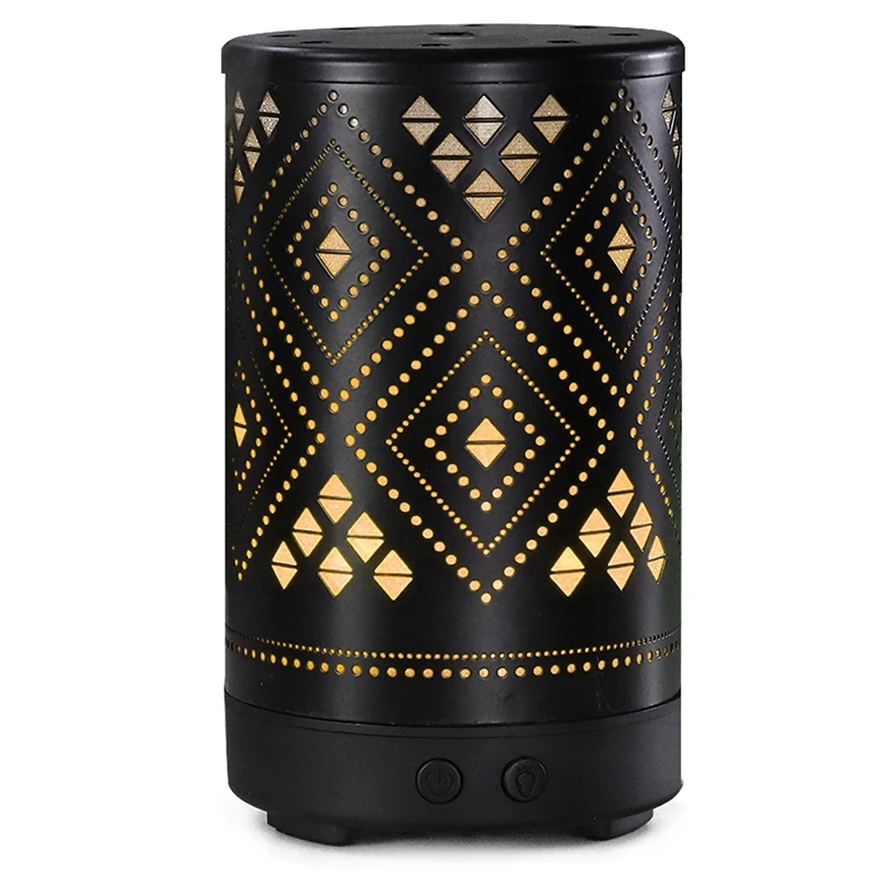 Metal Grid Essential Oil Diffuser 100Ml Aroma Diffuser Ultrasonic Aromatherapy Humidifier Cool Mist Maker for Home Office Eu Plu