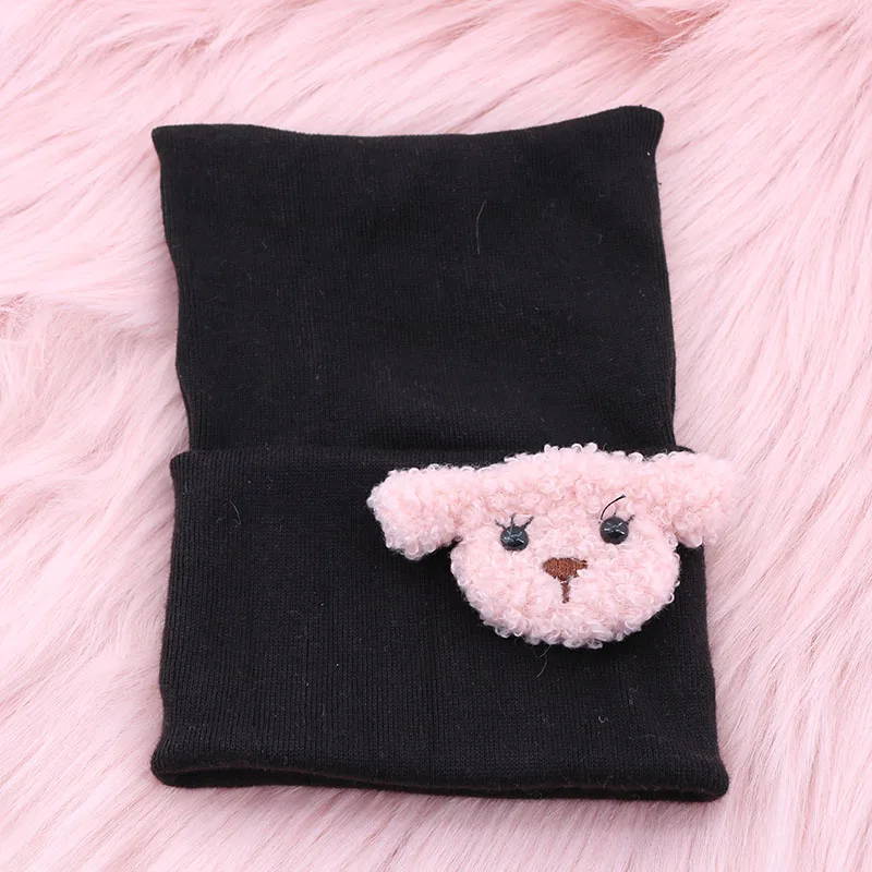 Cute Teddy Bear White Cotton Knitted Beanies Hat For Baby Girls Boys 0-4 Month Kids Childs Winter Hats Soft New Born Bonnet