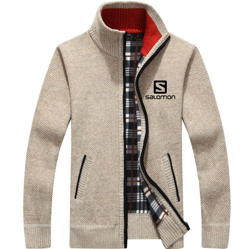 2019 New Sweater Men Salomon Autumn Winter SweaterCoats Male Thick Faux Fur Wool Mens Sweater Jackets Casual Zipper Knitwear 2019 New Sweater Men Salomon Autumn Winter SweaterCoats Male Thick Faux Fur Wool Mens Sweater Jackets Casual Zipper Knitwear