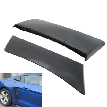 

2pcs Black Wide-body Round Eyebrow Outlet Rear Quarter Panel Side Scoops For 2015-2019 Roush Mustang