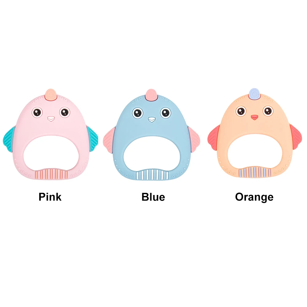 Silicone Training Toothbrush Infant Chicken Shape Baby Teether Food Grade Nursing Gift Cartoon Safe Toddler Chew Toys DIY