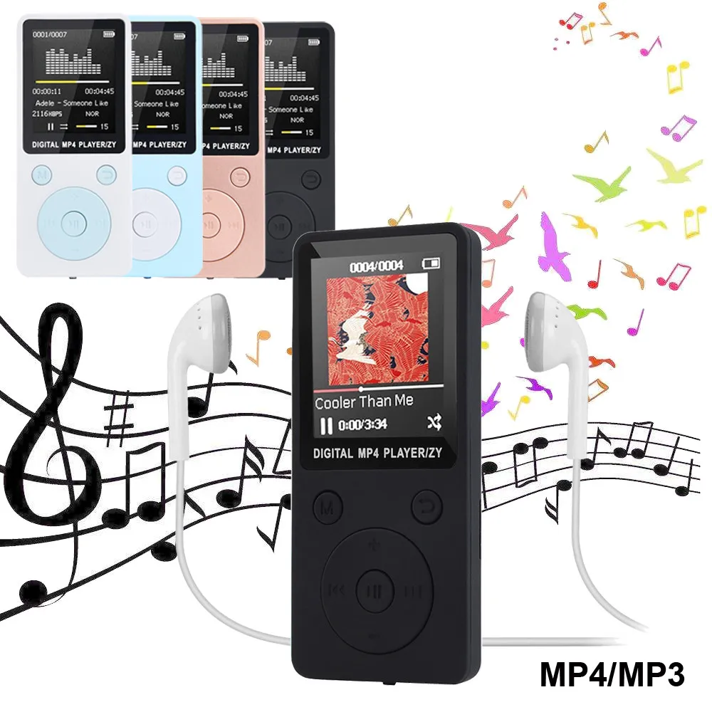 MP3 MP4 плеер Портативный ЖК-экран без потерь звук круглая кнопка музыка Спорт Фитнес MP3-плеер Поддержка музыки радио видео электронная книга