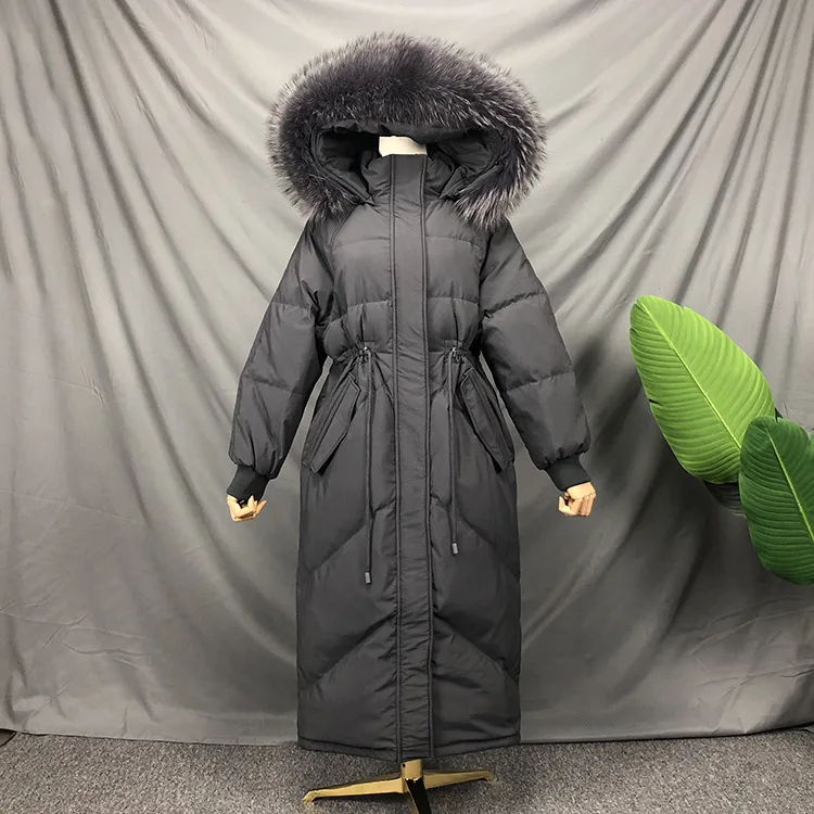 Новая модель года, удлиненный пуховик до колена, Женская Толстая зимняя куртка с воротником Nagymaros 928