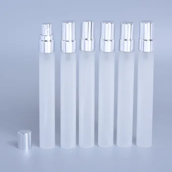 

10ML Frosted Glass Spray Press Bottle Fine Mist Sprayer Portable Small Cosmetic Liquid Dispenser for Home Outdoor DW