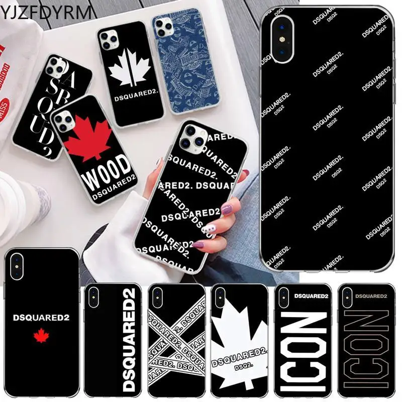 

Italian luxury brand maple leaf DSQUARED2 Phone Case for iphone 12 pro max 11 pro XS MAX 8 7 6 6S Plus X 5S SE 2020 XR cover