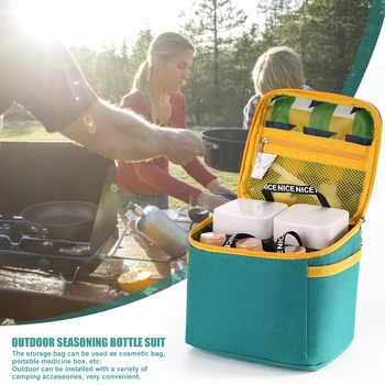 

Small Spice Salt Pepper Seasoning Jar Can Kitchen Tool Picnic Tool Bottle Outdoor Camping Easily Carrying BBQ Tools