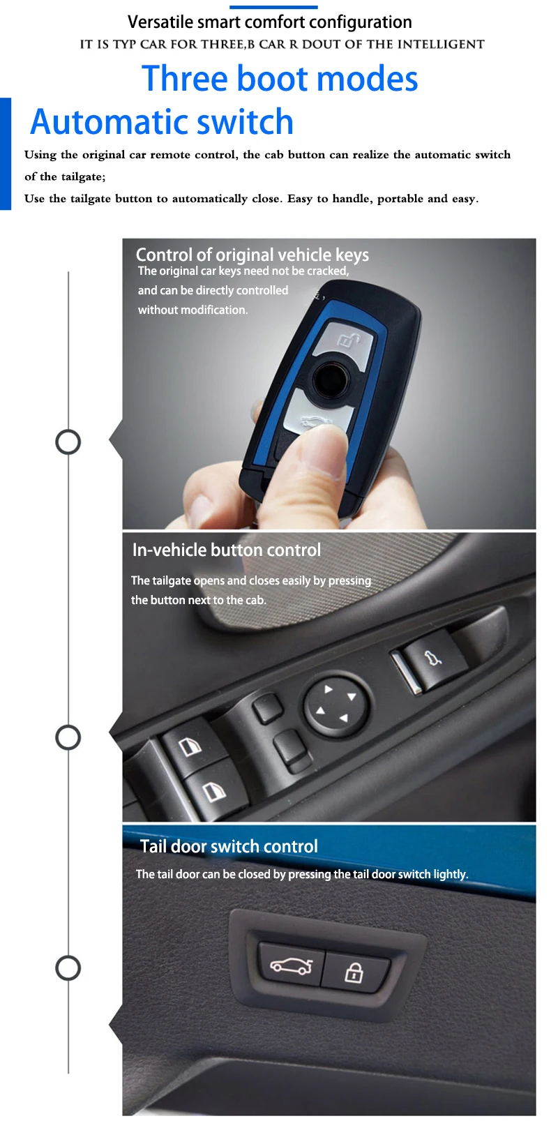 LiTangLee Car Electric Tail Gate Lift Tailgate Assist System For BMW X3 F25 2011~2017 Remote Control Trunk Lid