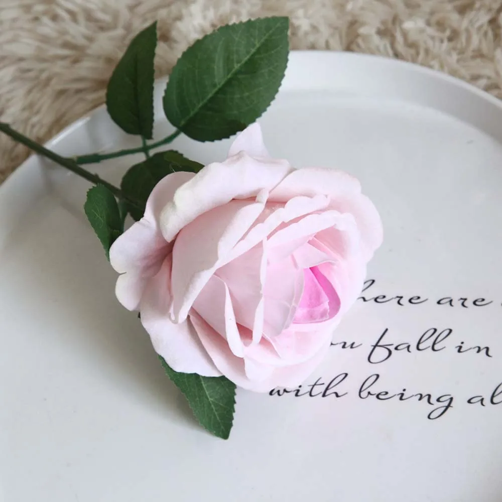 rose pink 1~ 10 шт. ткань милый розовый Искусственный Пион розы ветка Цветы свадебное украшение дома милые розовые поддельные цветы ремесла вечерние украшения - Цвет: rose pink