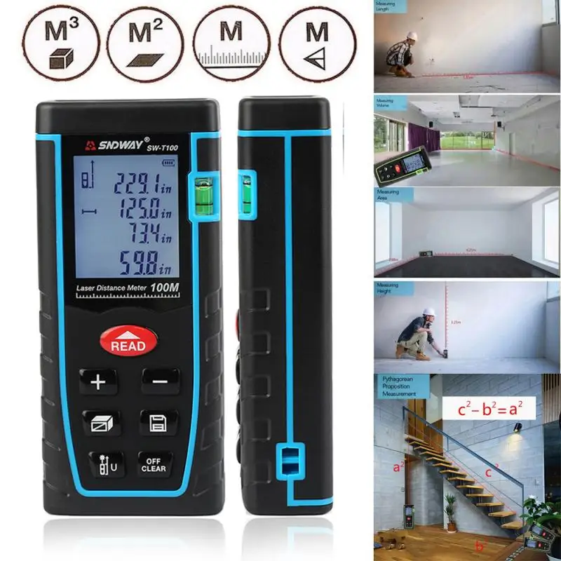 laser distance meter rangefinder trena laser tape range finder build measure device ruler test tool laser distance meter rangefinder trena laser tape range finder build measure device ruler test tool