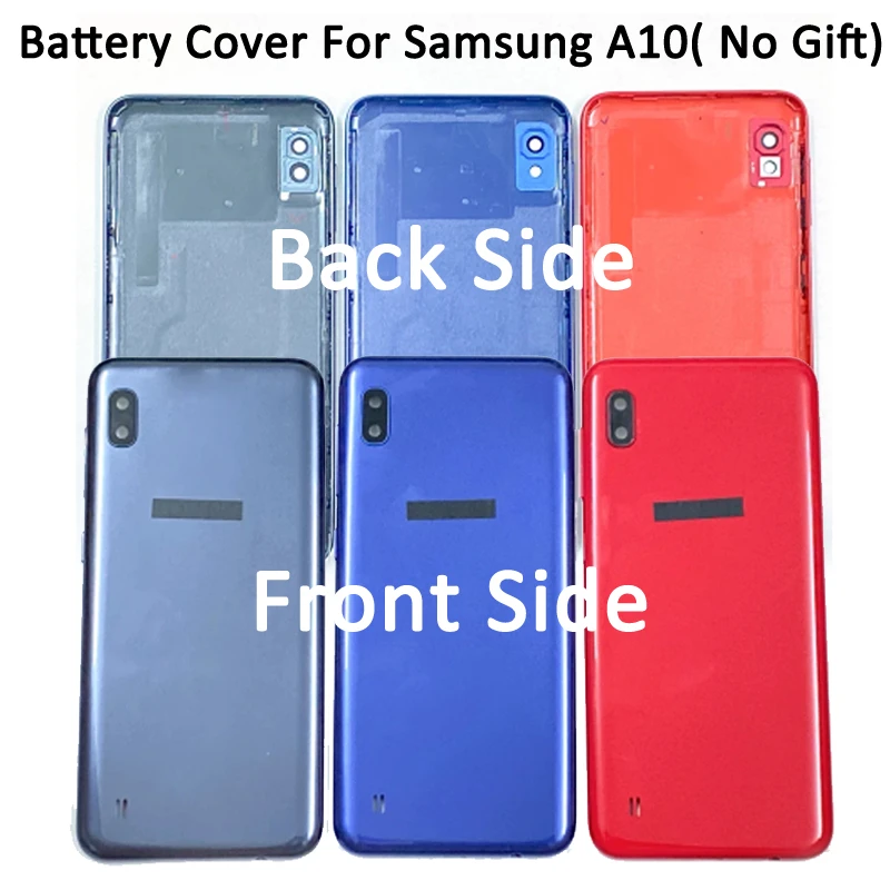 transparent phone frame Battery cover For Samsung Galaxy A10 A105 A105F SM-A105F Replacement Back door cover case with Camera Lens realme mobile frame png