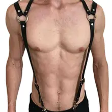 Новинка, мужской нагрудный ремень для тела из искусственной кожи с регулируемой пряжкой, уплотнительные кольца, пояс для подтяжек