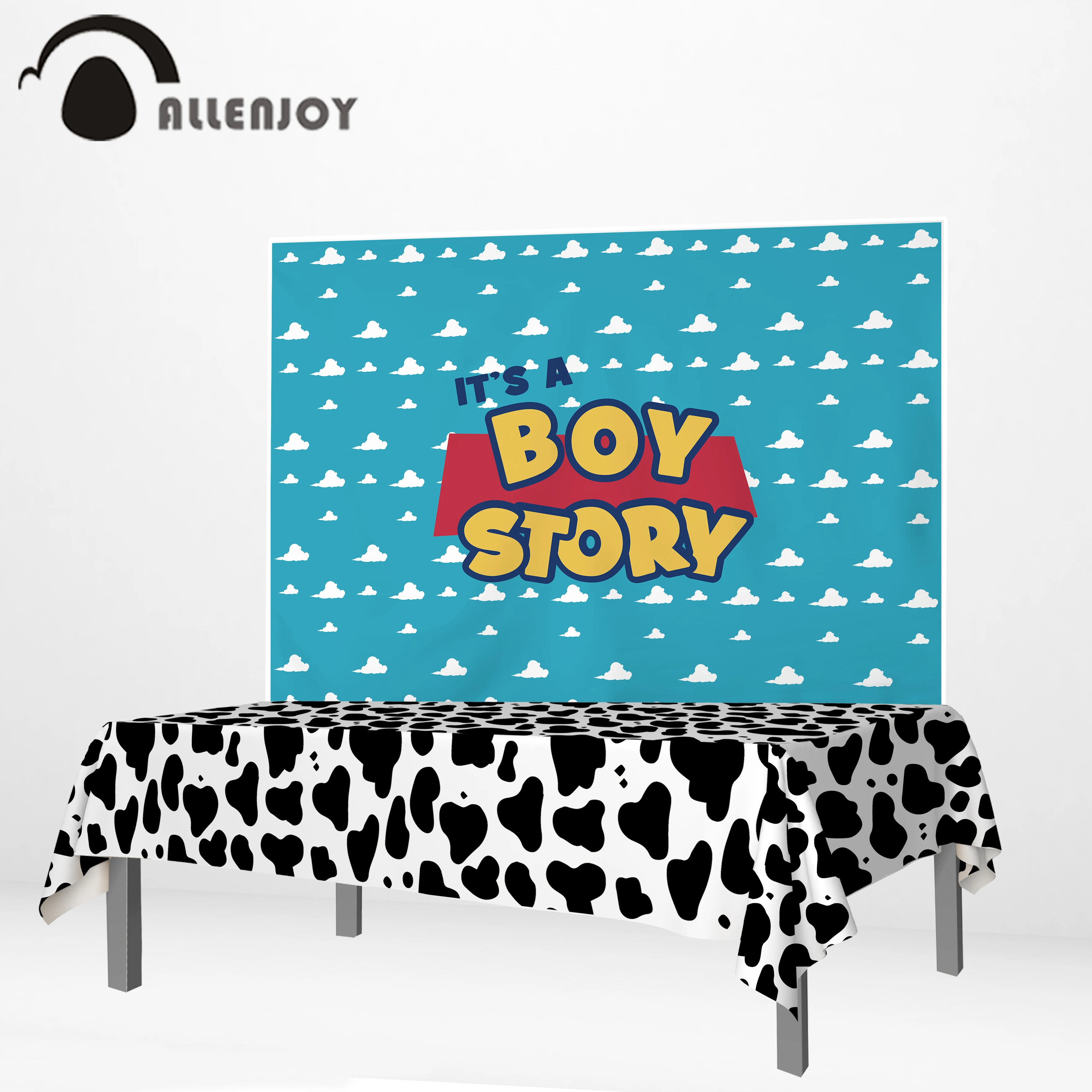 Фотофон allenjoy фоны для дня рождения мальчик история голубое небо облака мультфильм вечерние фоны скатерть покрытие стола фотобудка