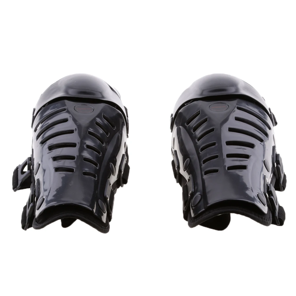 Adults Motorcycle ATV Motocross Crashproof Elbow Knee Shin Guard Pad Protector for Men & Women Adjustable Size (Black)