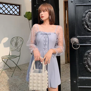 

Swimsuit Woman One Piece Swimwear Women's Sports Push Up Swimming Suit Bikinis 2019 Women Ins Sexy Lace Long Sleeve Cover Hot