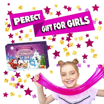 

2021 Advent Calendar Toys 2020 Christmas Slime 24pcs Different Countdown Calendar Toy Slime Toy For Candy Plasticine Toy Gift