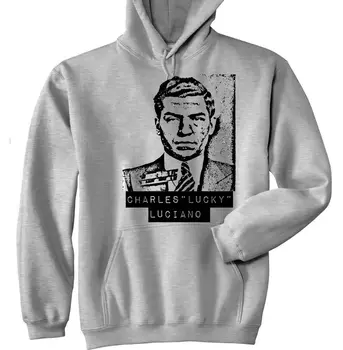 

LUCKY LUCIANO GANGSTER - NEW COTTON GREY Hoodie & swearshirt