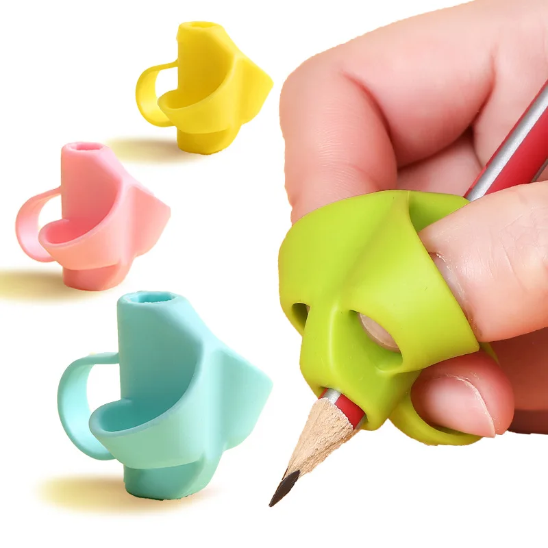 1pcs Children Writing Pencil Pan Holder Kids Learning Practise Silicone Pen Aid Grip Posture Correction Device for Students New